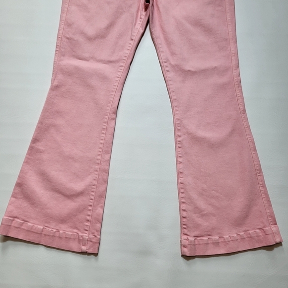 Veronica Beard Jeans Carson Ankle Flare High Rise Peony Pink Women's Size 31 NWT - Picture 4 of 9